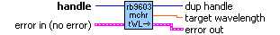RB9603 MONOCHROMATOR Get Target Wavelength